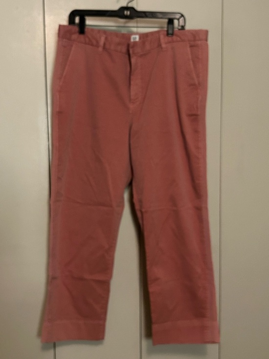 GAP Pants - GAP High Rise Girlfriend Chino Pants - Preppy, Cropped, Straight Fit